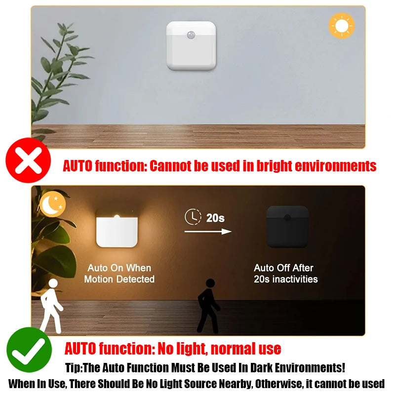 GlowLite Wireless LED Night Light – Soft Touch Rechargeable Lamp for Bedroom & Home