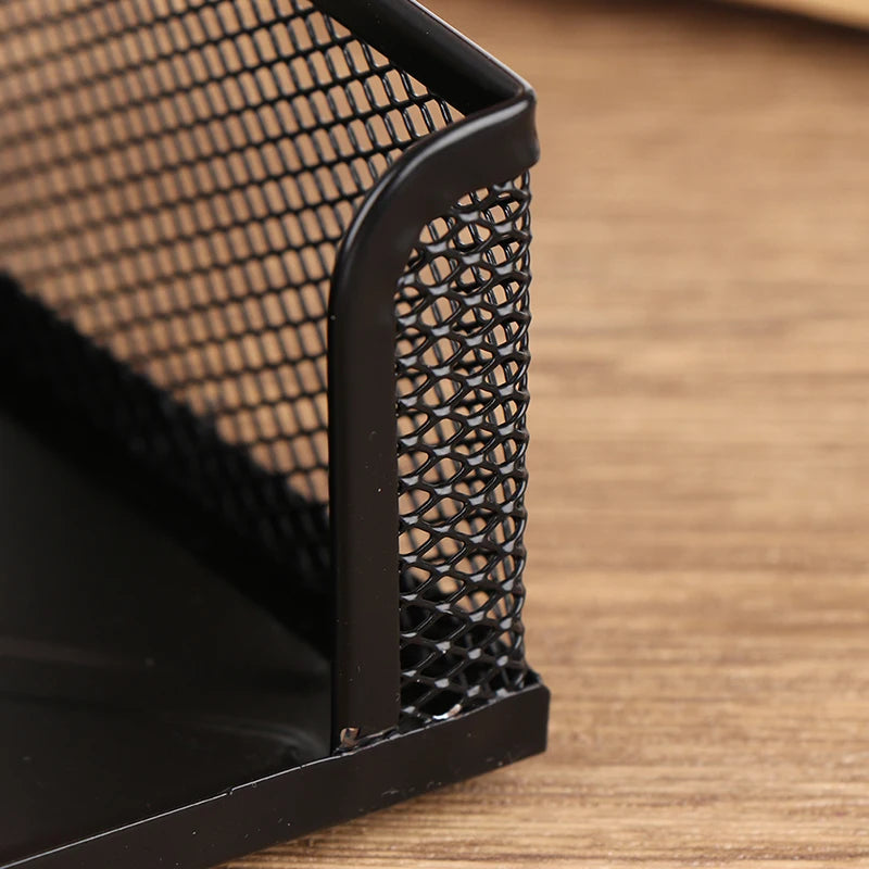 Desk Stationery Organizer Creative Metal Pen Holder Pencil File Storage Rack 3 Grid Storage Box Office Desktop Accessories