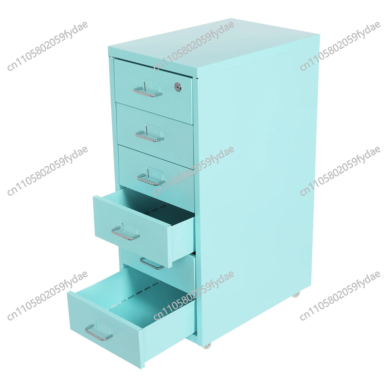 6-Tiers: Vertical File Cabinet,Cold-Rolled Steel Metal File Cabinet  Filing Cabinet Blue in the Office, Study