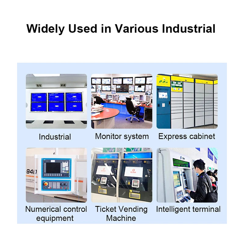 15.6" Industrial Open Frame Touchscreen Monitor – 1080P Capacitive 10-Point Touch, VESA Wall Mount, HDMI & VGA