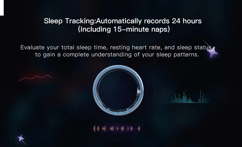 Amovan Nova Smart Ring – GPS, Heart Rate, Blood Oxygen & Sleep Monitor
