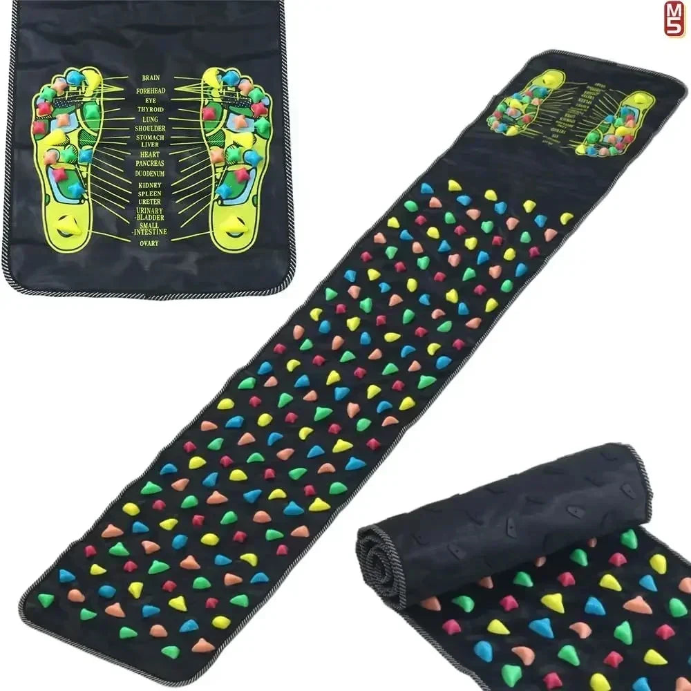 StoneStep Premium Foot Massage Pad – Finger Pressure Plate & Soft Stone Road