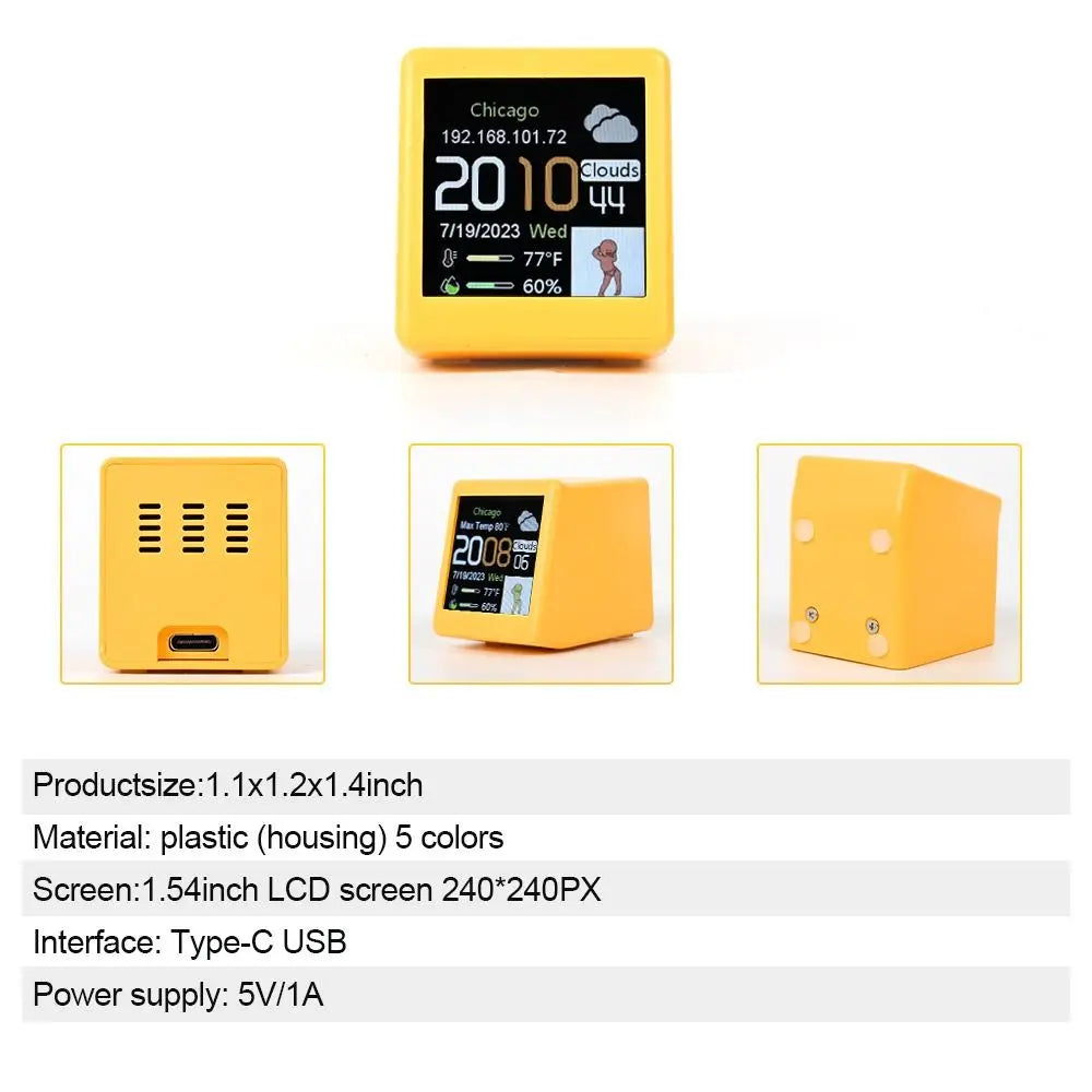 GIFTV Crystal Cube Smart Weather Clock