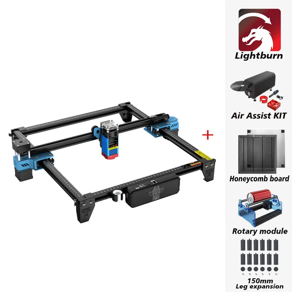 TwoTrees TTS-55 Pro 80W Laser Engraver – WiFi, Offline Control & 445nm Blue Light CNC