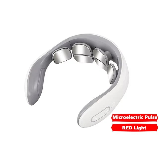 RedLight Smart Neck Massager – Portable Cervical Vibrator with Red Light Therapy