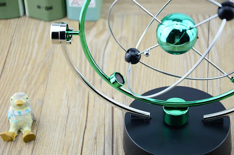 Colorful Galaxy Universe Celestial Swinger Magnetic Rotating Earth Perpetual Motion Device Electric Chaos Pendulum Science Decor