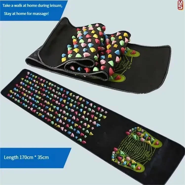 StoneStep Premium Foot Massage Pad – Finger Pressure Plate & Soft Stone Road
