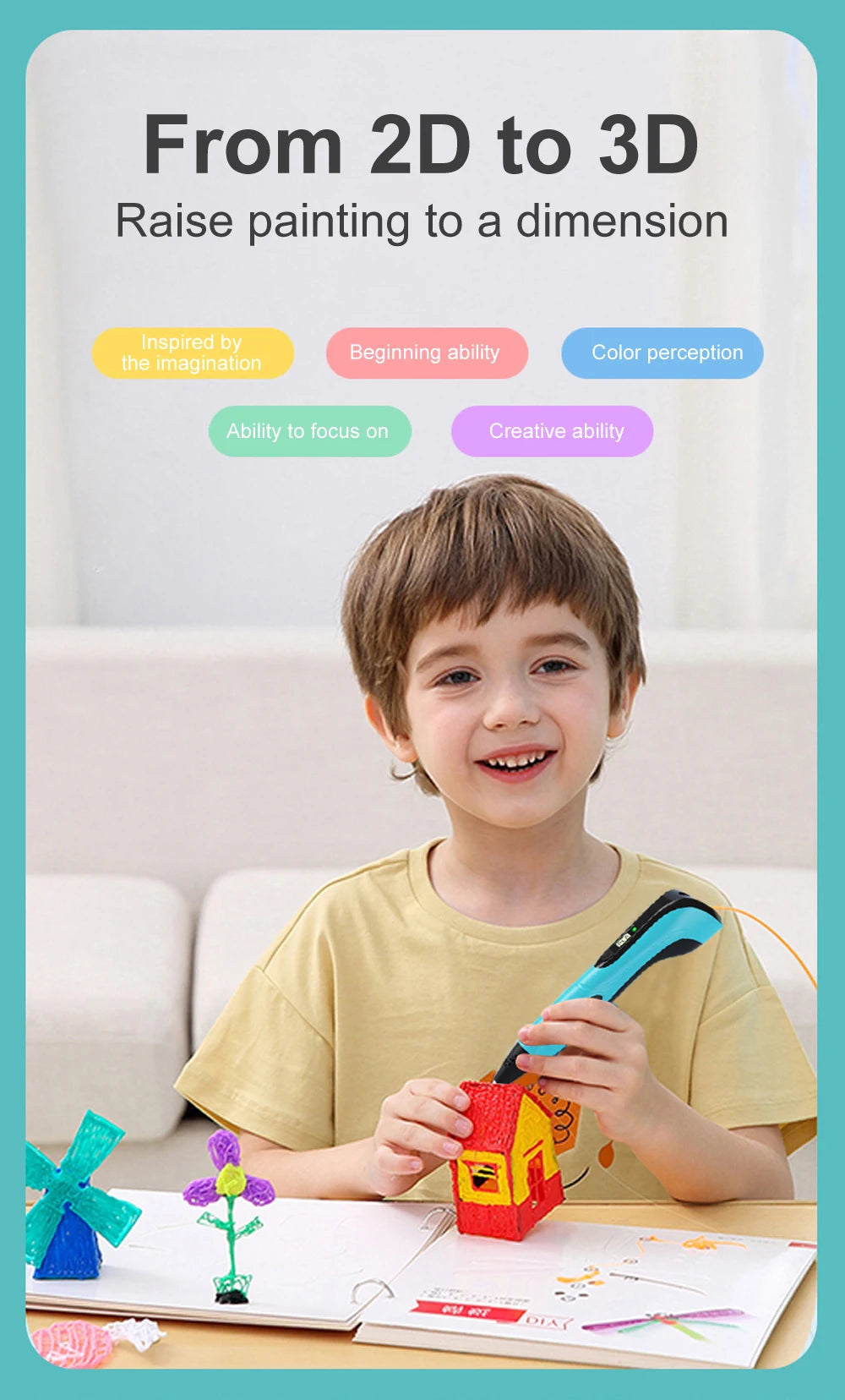 DoodlePen 3D Pen Set – LCD Display, PLA Filament, Kids Birthday & Christmas Gift