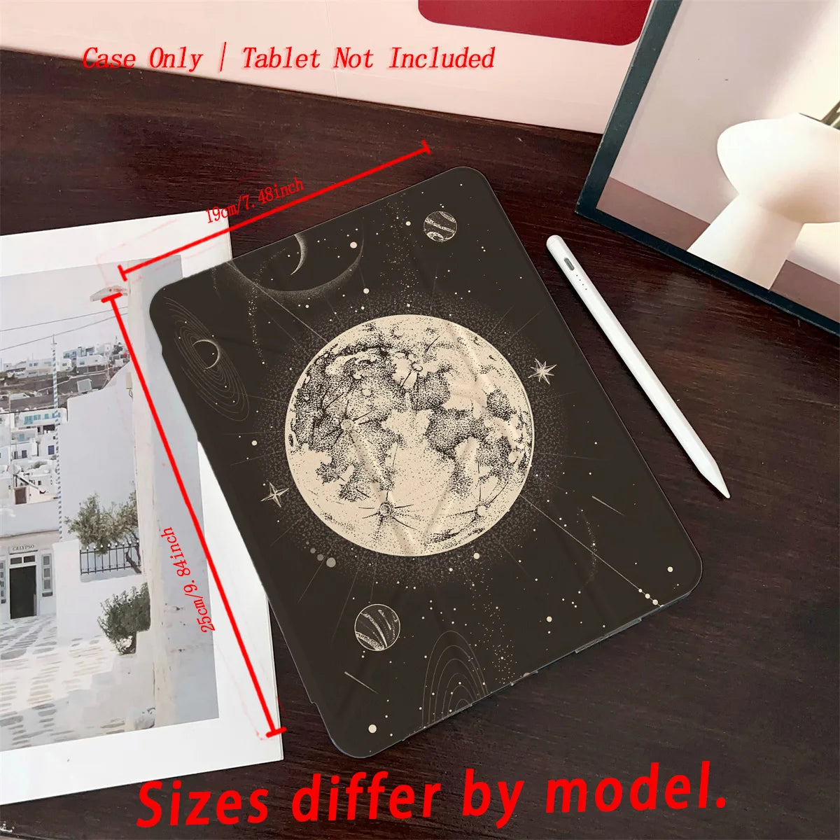 Starry Sky & Moon Y-Fold iPad Case – Shockproof TPU Cover for iPad Pro 11, Air 4, Mini 6 & 10th Gen