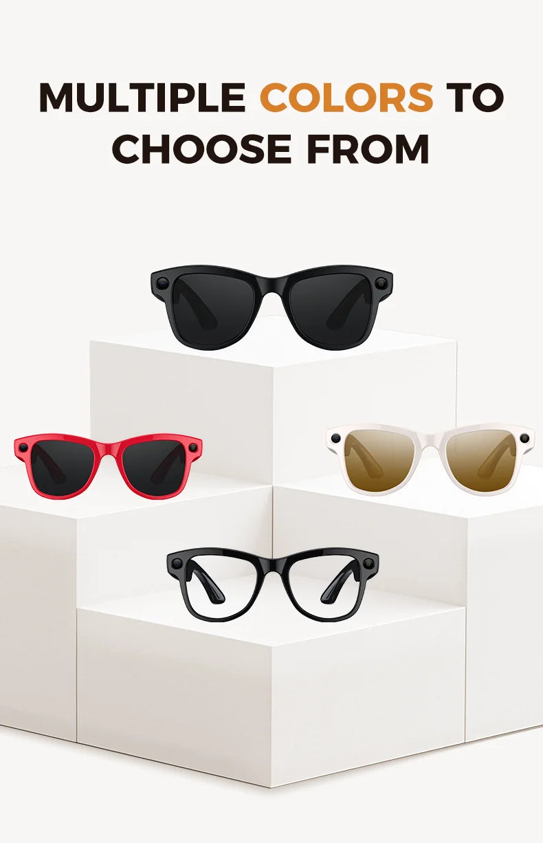 AI Vision Pro Smart Glasses 4K | Translator, Camera & Power Bank
