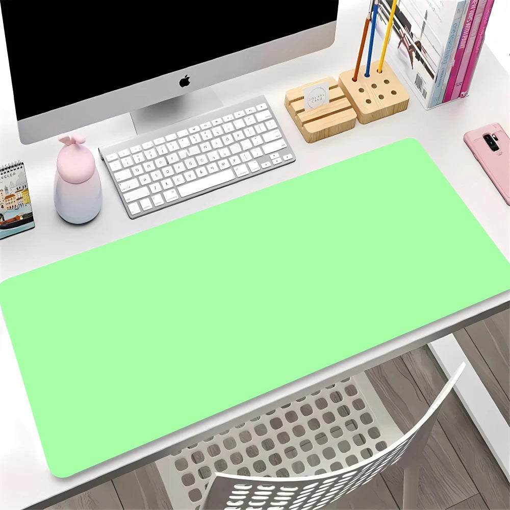 Black and White Mouse Pad Gaming Keyboard Solid Color Laptop Desk Carpet Pc Keyboard Mousepad Speed Deskmat Stitch Things Mats