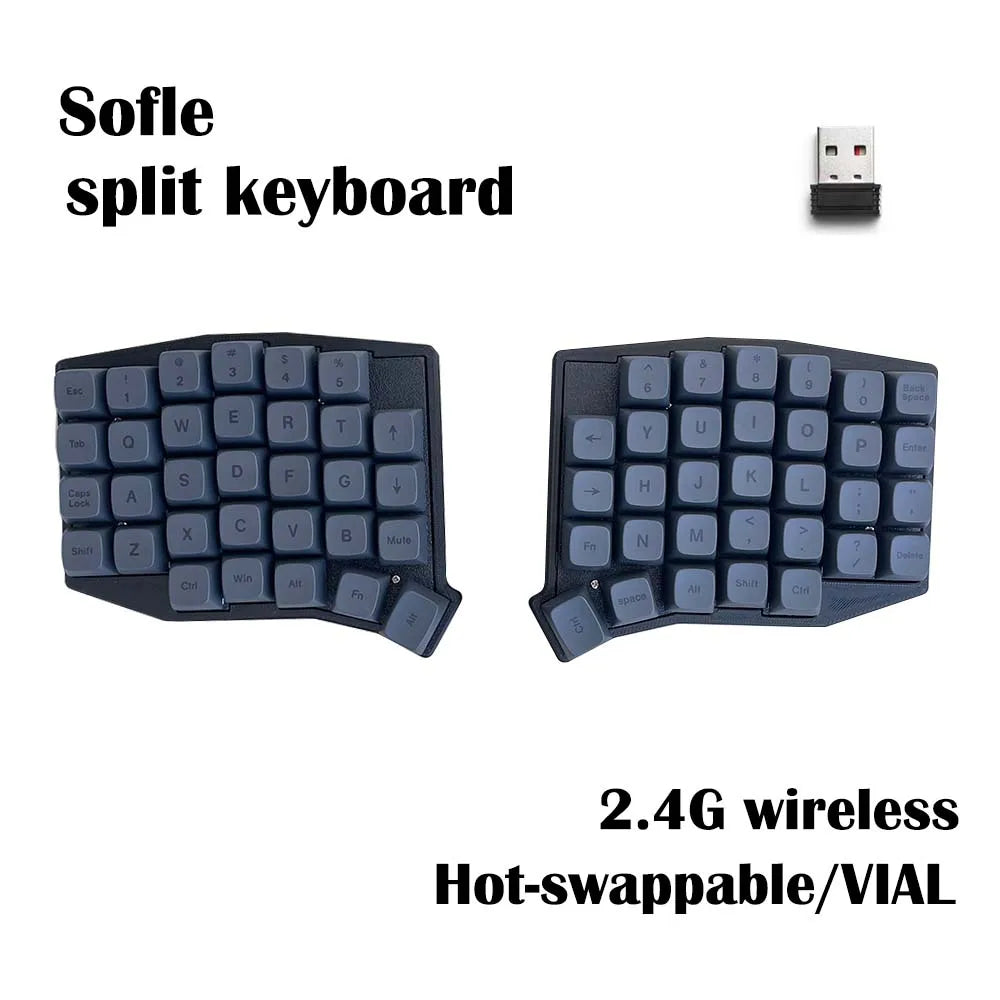 SofleFlex Pro – Hot-Swap Split Mechanical Keyboard | Wireless + VIAL Programmable