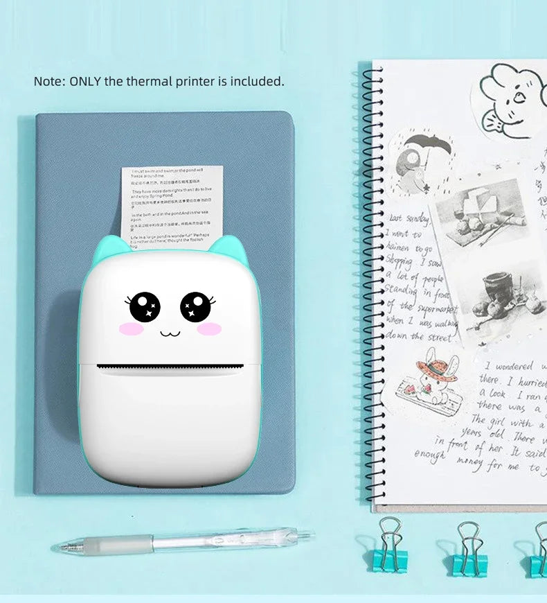 CatPrint Mini Thermal Pocket Printer – 58mm Wireless Bluetooth Photo & Label Printer for Android & iOS