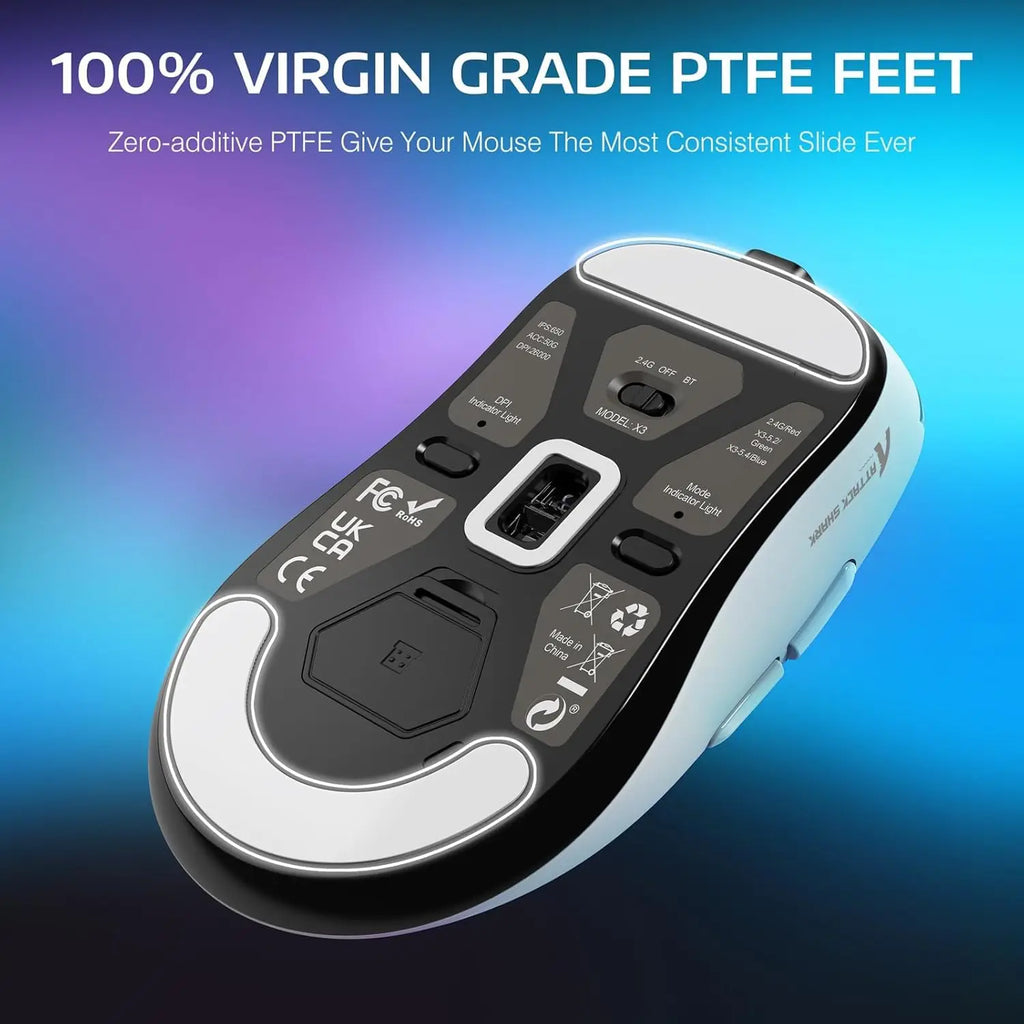 Attack Shark X3 Pro Wireless Gaming Mouse – PAW3395, 26000 DPI Tri-Mode Macro