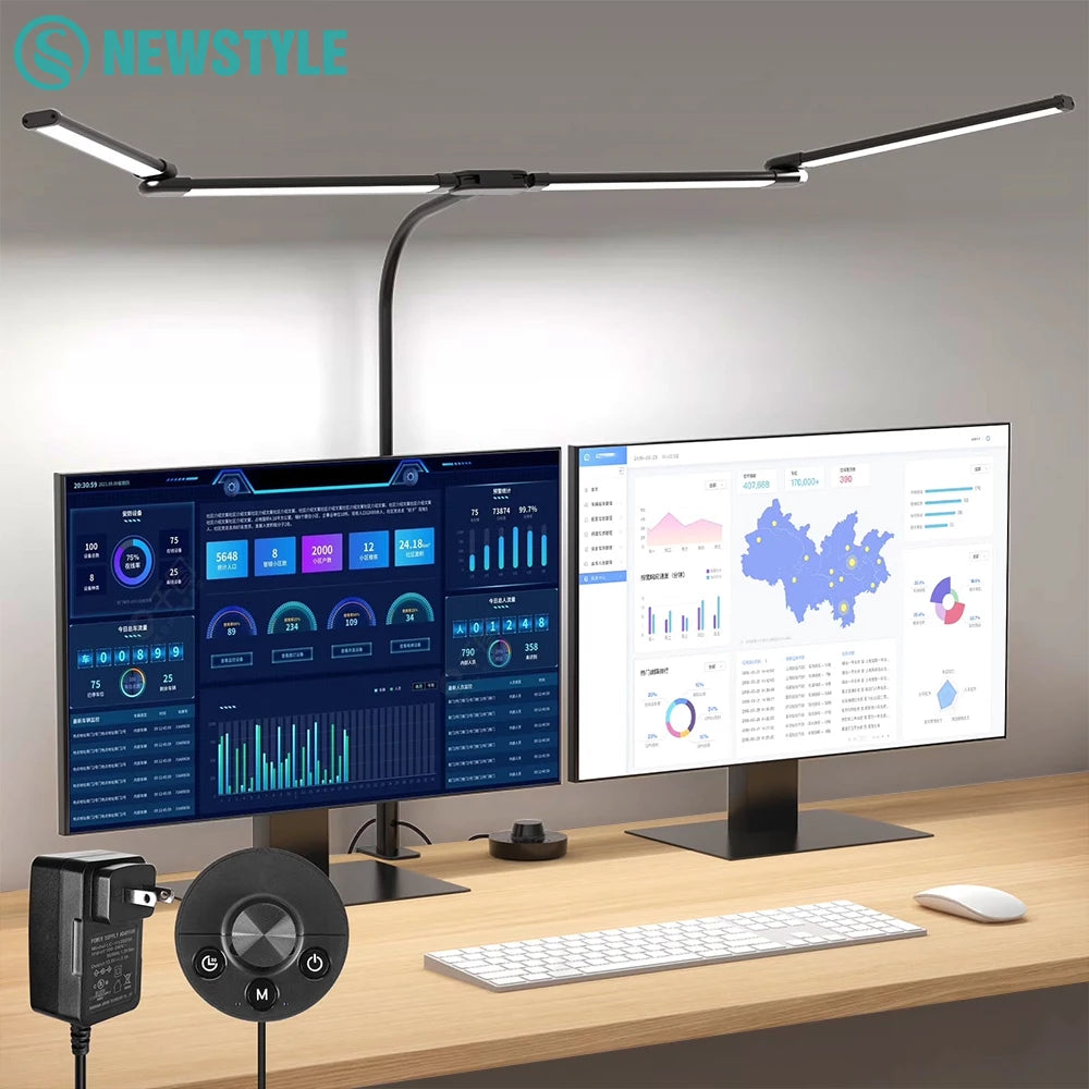 LED Architect Desk Lamp with Clamp – Adjustable Swing Arm Task Light | Eye-Care Dimmable Study & Office Lamp for Home Workstation