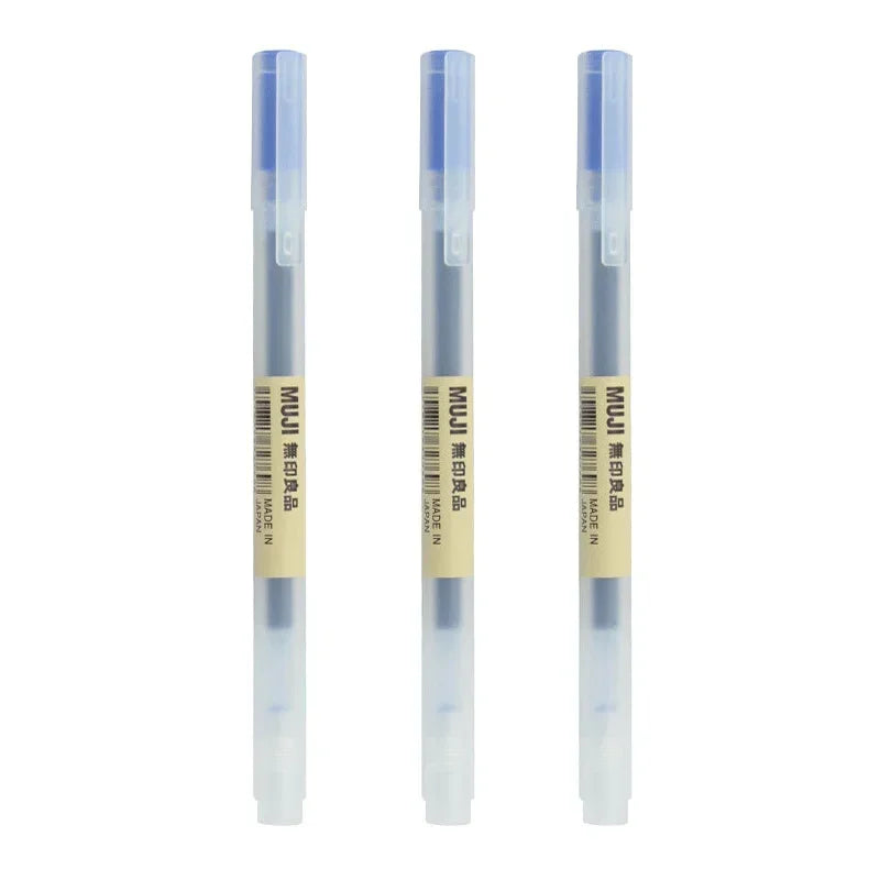 MUJI-Style Gel Pen Set – 3-Pack, 0.38mm / 0.5mm Fine Tip Japanese Stationery