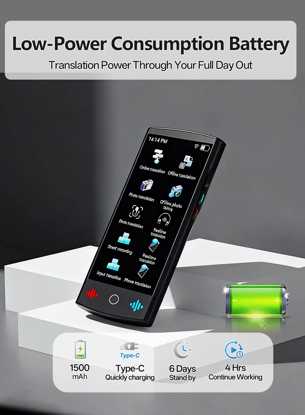TravelTalk T26 AI Translator – 160 Languages, ChatGPT, Real-Time Business Translation