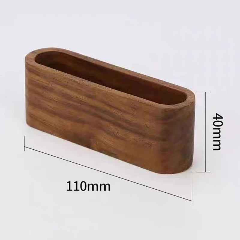 Business Card Holder Wooden Organizer Office Desk Name Card Display Stand With Pen Slot Memo Pad Cards Stand Card Holder Storage