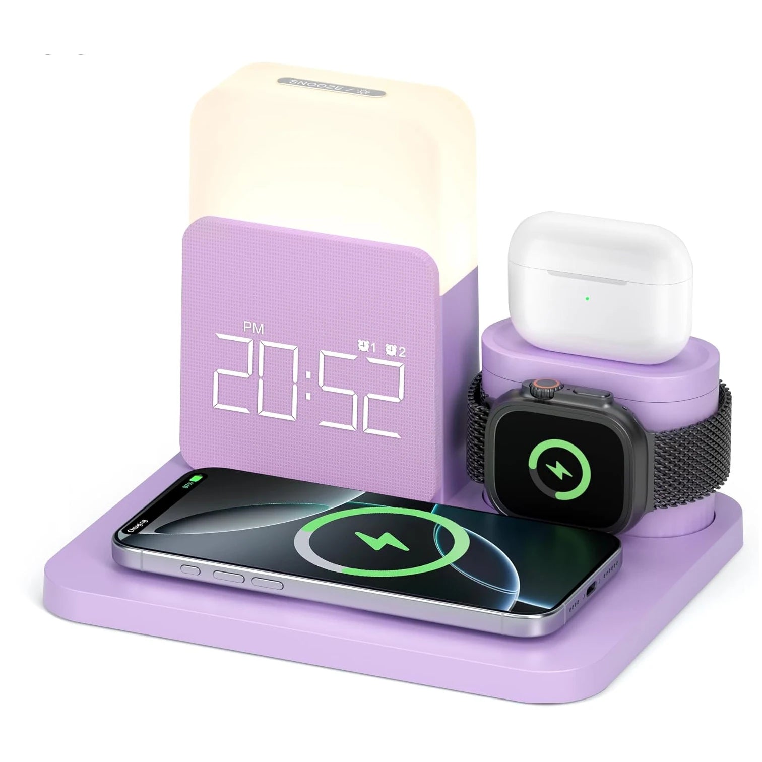 MagClock 7-in-1 MagSafe Alarm Clock – Wireless Charging for iPhone, Watch & AirPods