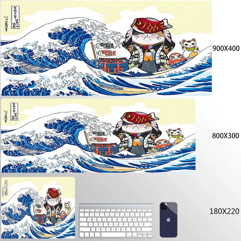 Great Wave XL Gaming Desk Mat – Personalized Art Mouse Pad (XXL HD Mouse Mat)