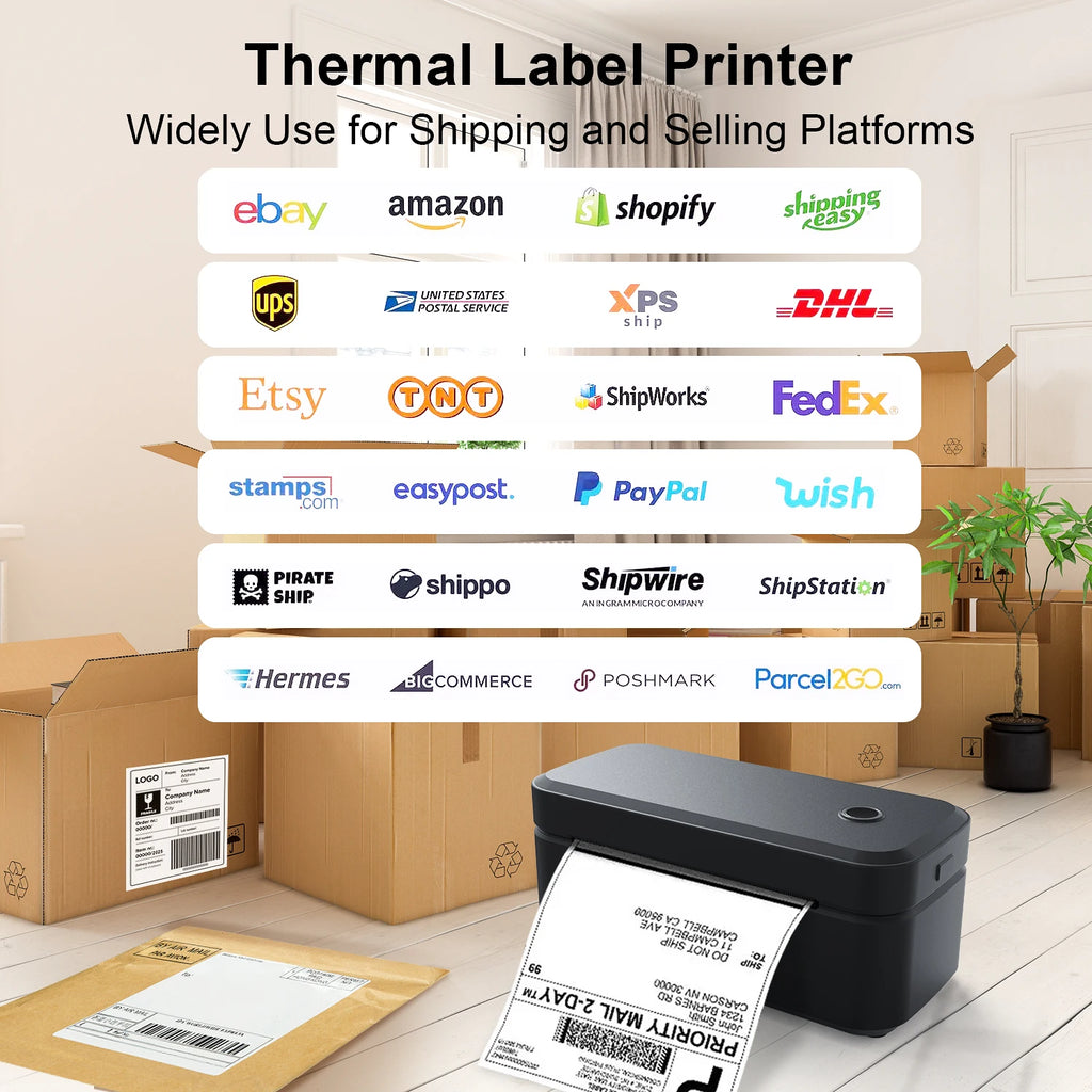Marklife X4 Portable Bluetooth Thermal Label Printer – Auto-Detect 4x6 Shipping Printer for Small Business
