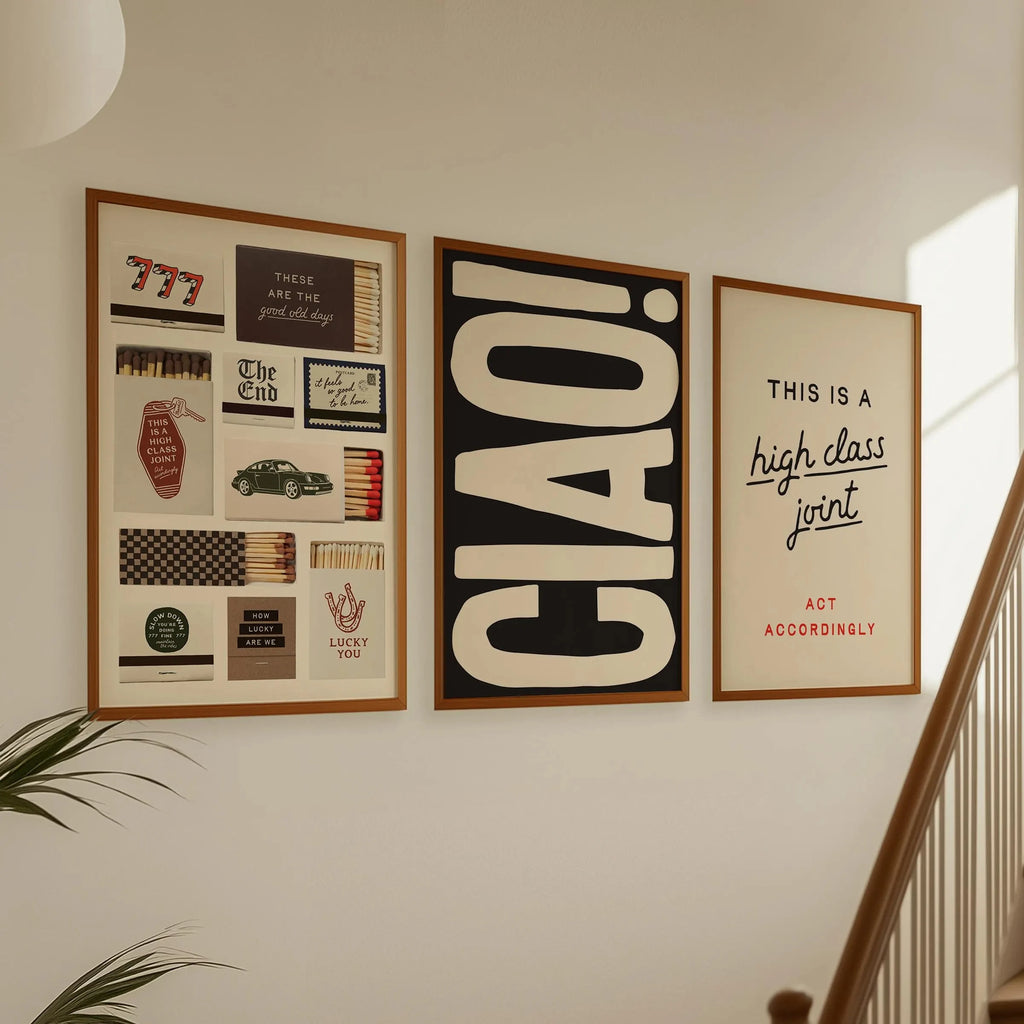 Vintage Matchbox Poster Nostalgic Wall Art Painting High Quality Canvas Print for Men's Den Home Bar and Office