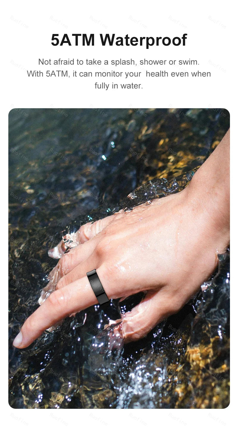 R09 Smart Ring – Health Monitor, Step Tracker & Remote Control for Android & iOS