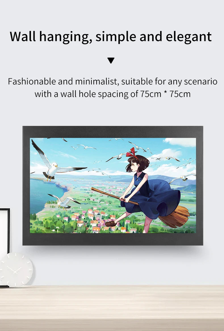 15.6" Industrial Open Frame Touchscreen Monitor – 1080P Capacitive 10-Point Touch, VESA Wall Mount, HDMI & VGA
