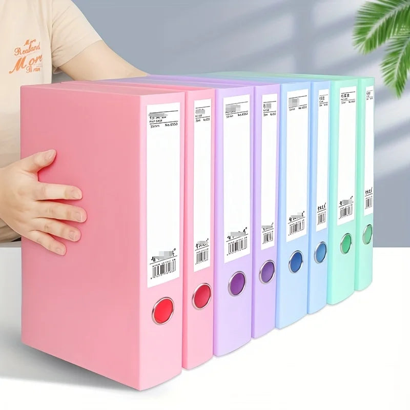 4pcs of Office Meeting File Boxes in A4 Size, Morandi Style, for Organizing Accounting Vouchers And Personnel Records