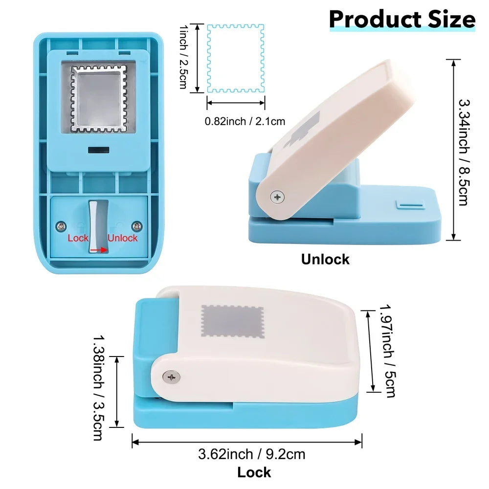 StampPunch Rectangle Postage Stamp Craft Punch – 1x0.8 Inch