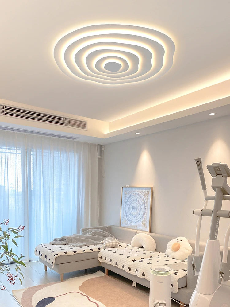 SteadGlow Modern LED Ceiling Lamp – Dimmable Remote Control Light for Bedroom, Office & Living Room