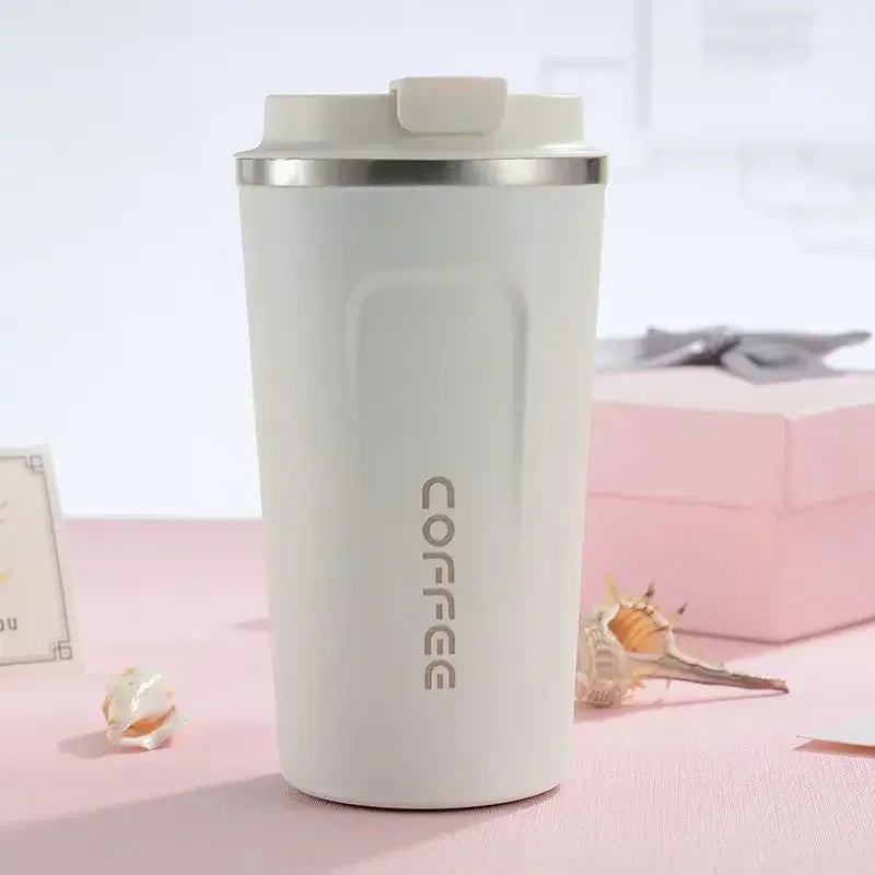 ThermoSip Stainless Steel Insulated Coffee Cup – 380ml / 510ml, Leak-Proof