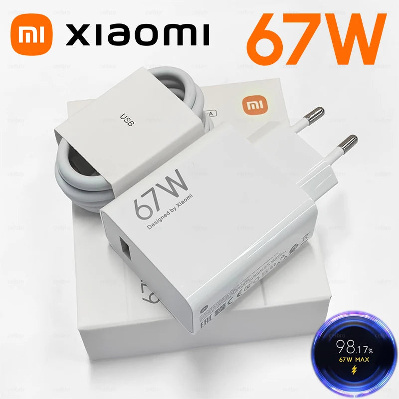Xiaomi 67W Fast Charger – USB-C Power Adapter for Mi, POCO & Redmi