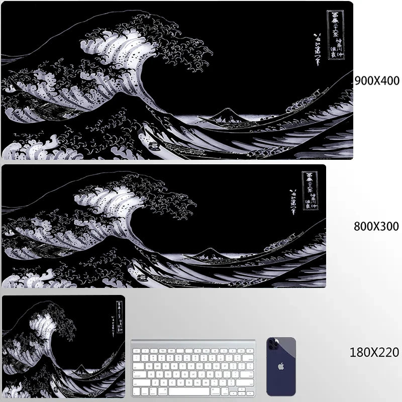Great Wave XL Gaming Desk Mat – Personalized Art Mouse Pad (XXL HD Mouse Mat)