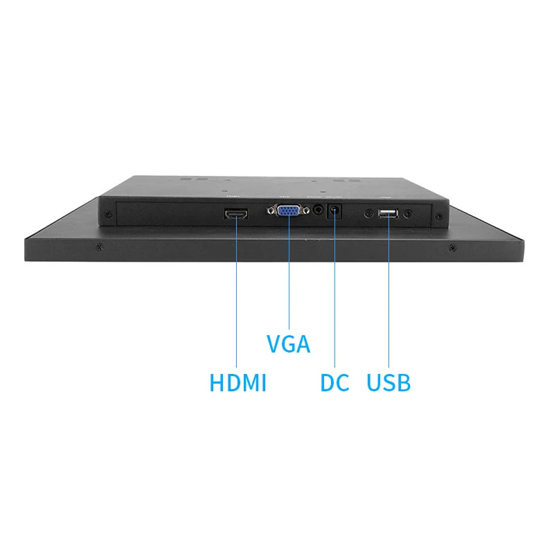 15.6" Industrial Open Frame Touchscreen Monitor – 1080P Capacitive 10-Point Touch, VESA Wall Mount, HDMI & VGA