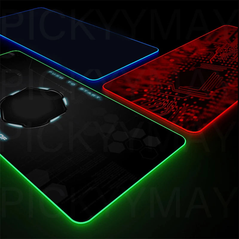 Cosmic Glow RGB XL Gaming Desk Mat – LED Backlit Space Mouse Pad (XXL)