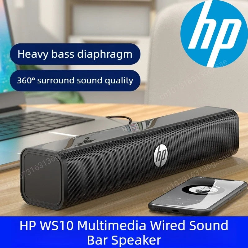 HP SoundStick WS10 – Compact USB-Powered Sound Bar for PC & Gaming