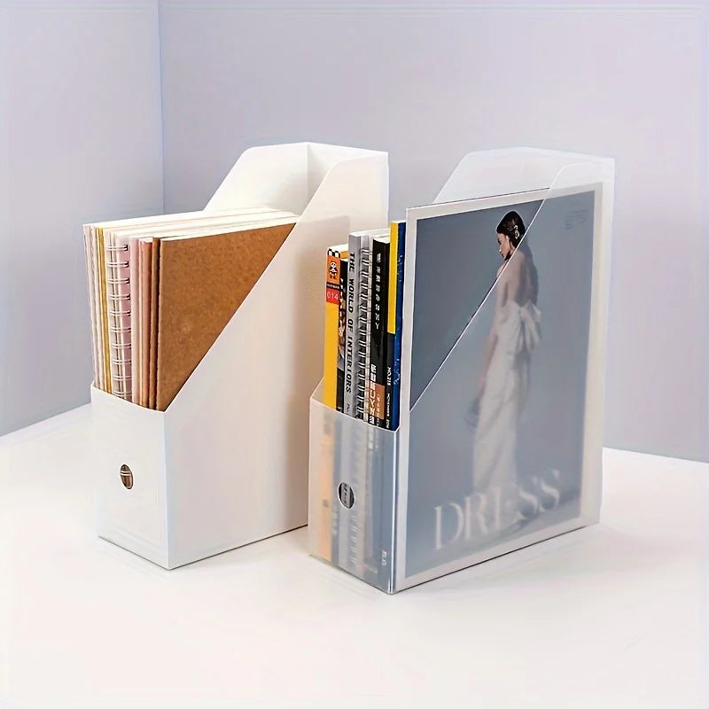 DeskStack Plastic Multi-Purpose Desk Organiser – Book Stand & File Holder
