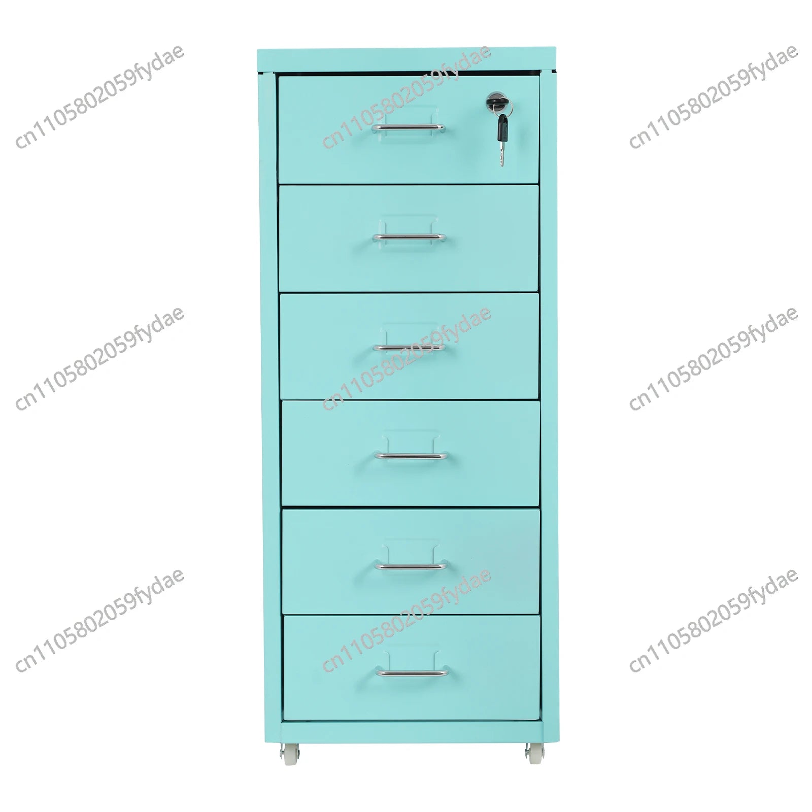 6-Tiers: Vertical File Cabinet,Cold-Rolled Steel Metal File Cabinet  Filing Cabinet Blue in the Office, Study