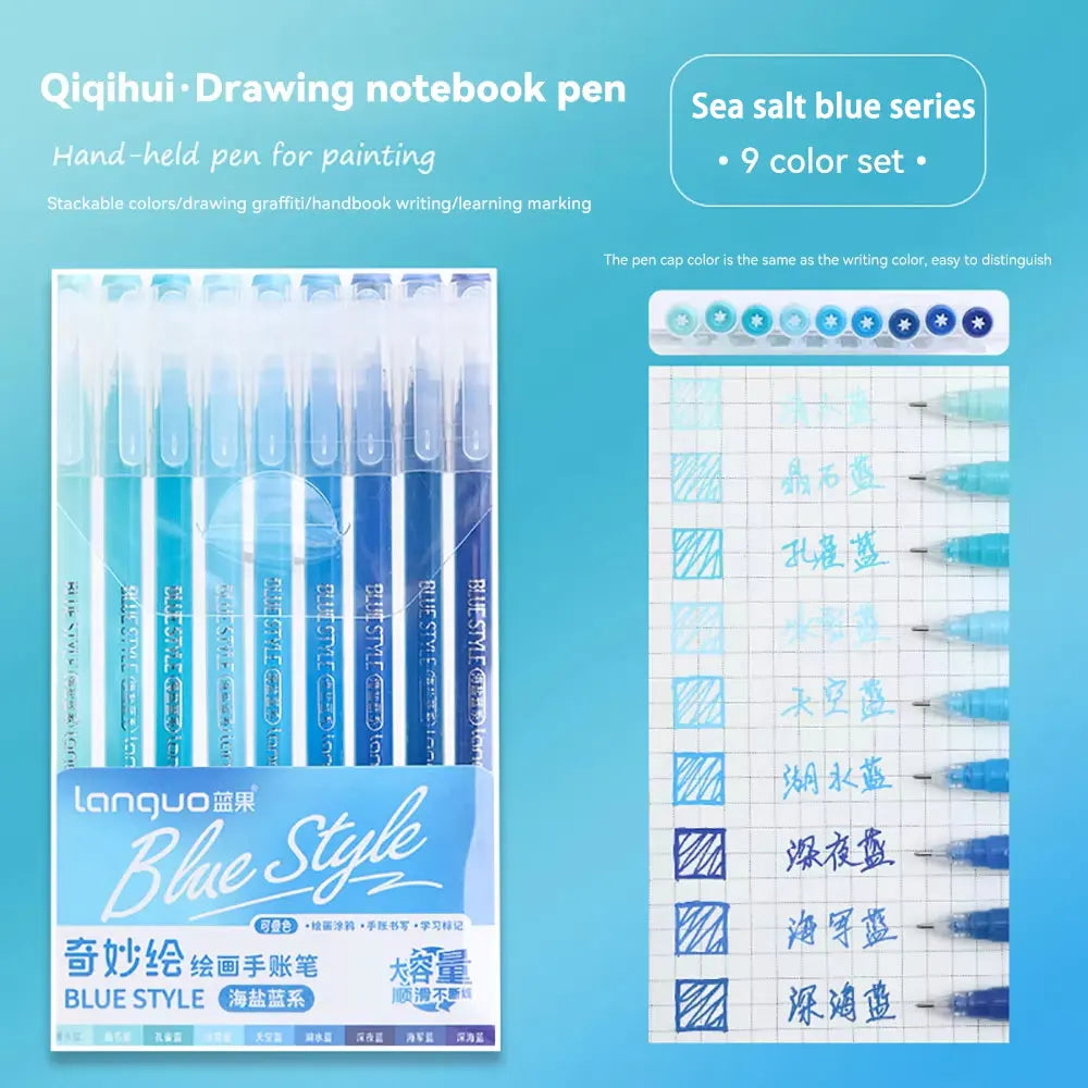 Languo 27-207 Colour Gel Pen & Marker Drawing Set – Student DIY Art Pens