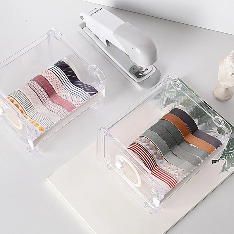 Masking Tape Cutter Washi Tape Storage Organizer Cutter Office Tape Dispenser Organizers Styles