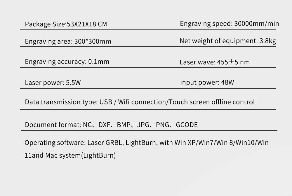 TwoTrees TTS-55 Pro 80W Laser Engraver – WiFi, Offline Control & 445nm Blue Light CNC