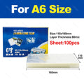 100-Pack Clear Thermal Laminating Sheets (A4/A5/A6/2R–4R) – 80 Mic Round-Corner Laminator Pouches | Crystal Clear Waterproof Document Protection Film