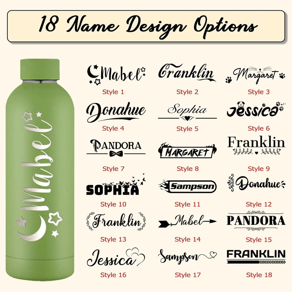 NameDrop Custom Name Vacuum Insulated Sports Tumbler – Personalised Drinkware