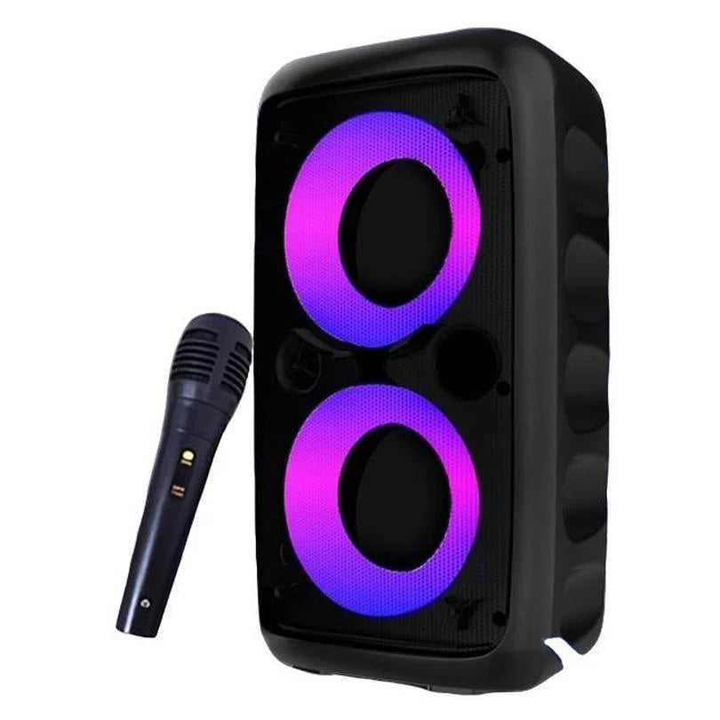 SingBox Pro – Wireless Karaoke Bluetooth Speaker with Mic, LED Party Lights, FM Radio & TWS Pairing