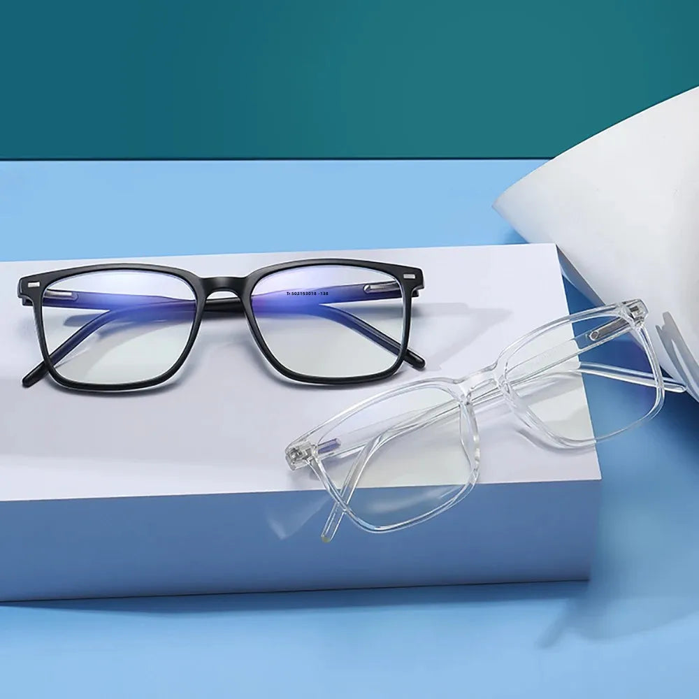 VIVIBEE Square Blue Light Blocking Glasses – TR90 Lightweight Computer Eyewear for Men & Women