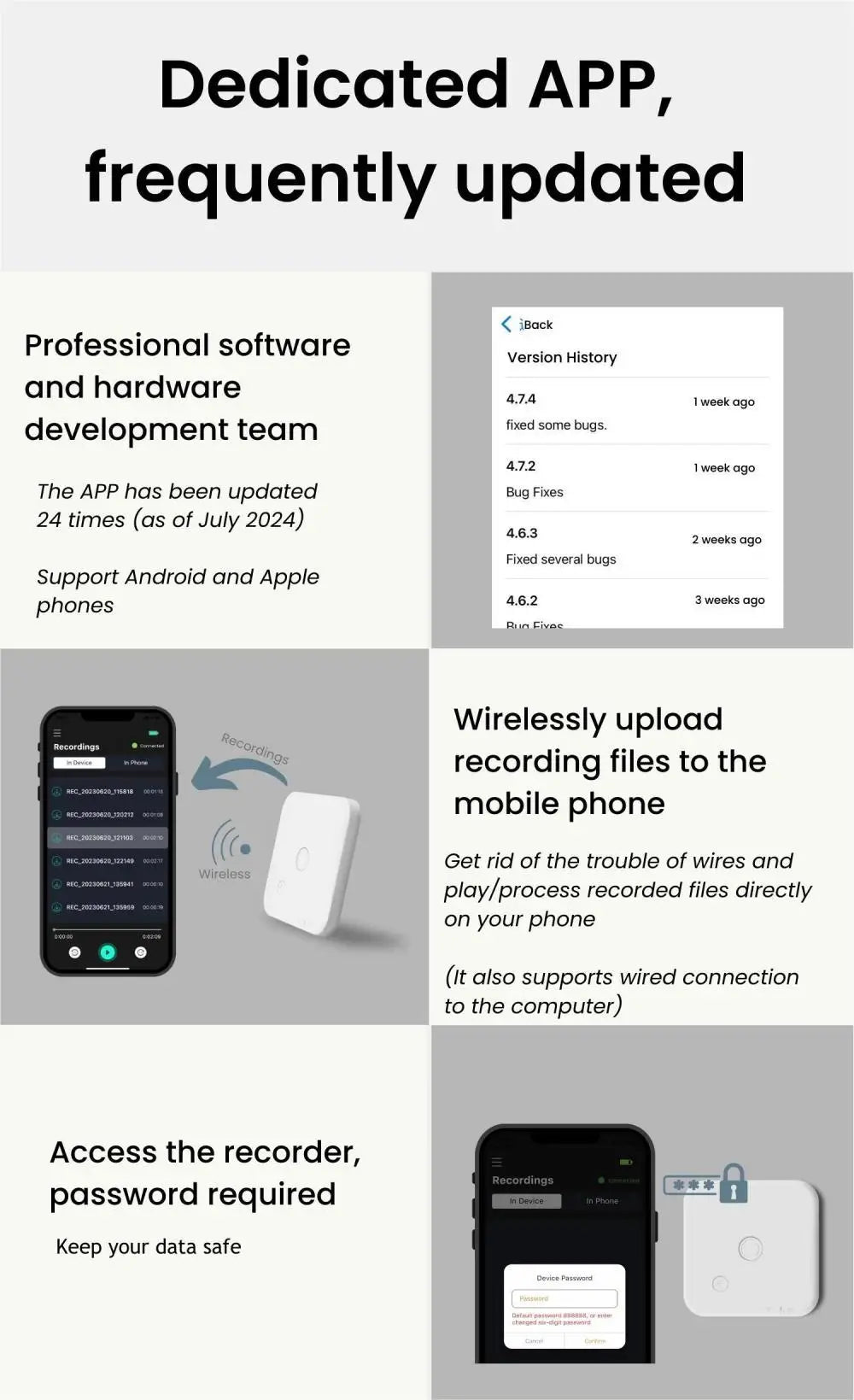 VoiceAI Pro 64GB – Smart Recorder with Live Transcribe, Summarize & Translate (100 Languages)