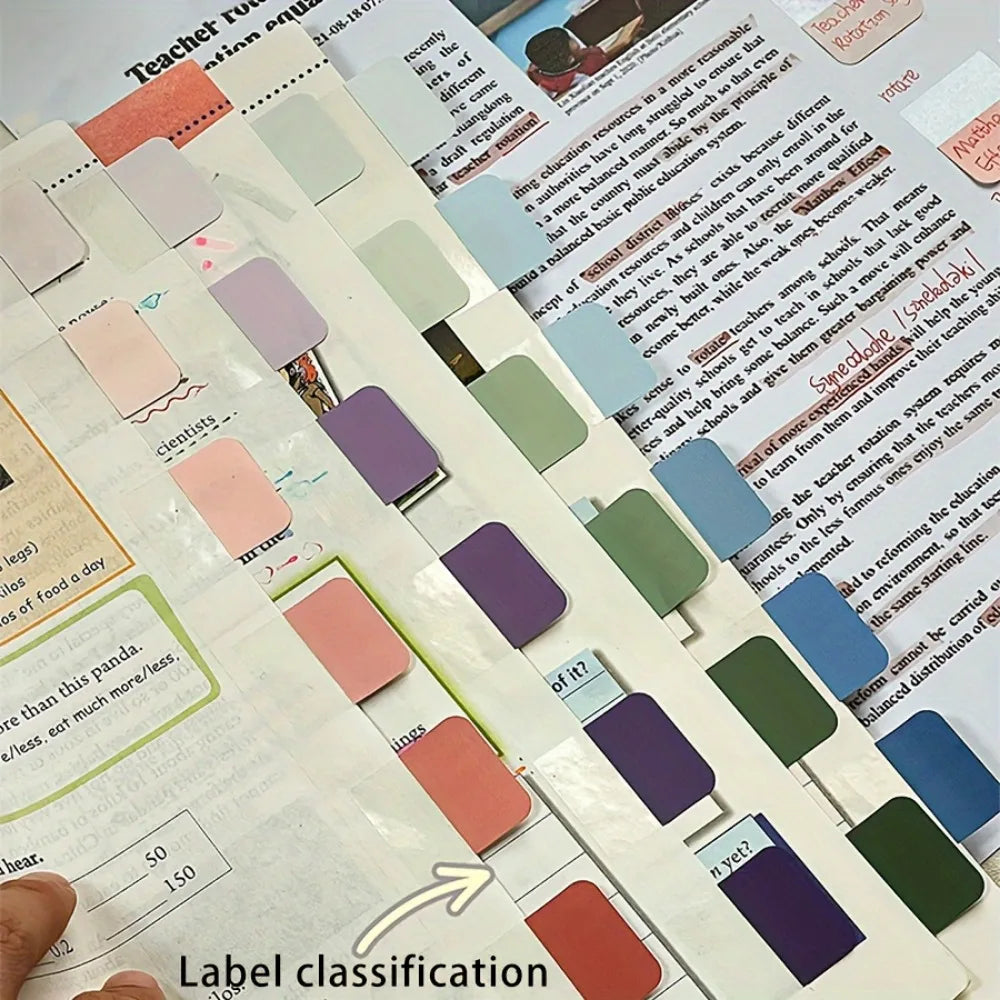 GradientTab 120-Pack Writable Gradient Index Tabs – Coloured Sticky File Markers
