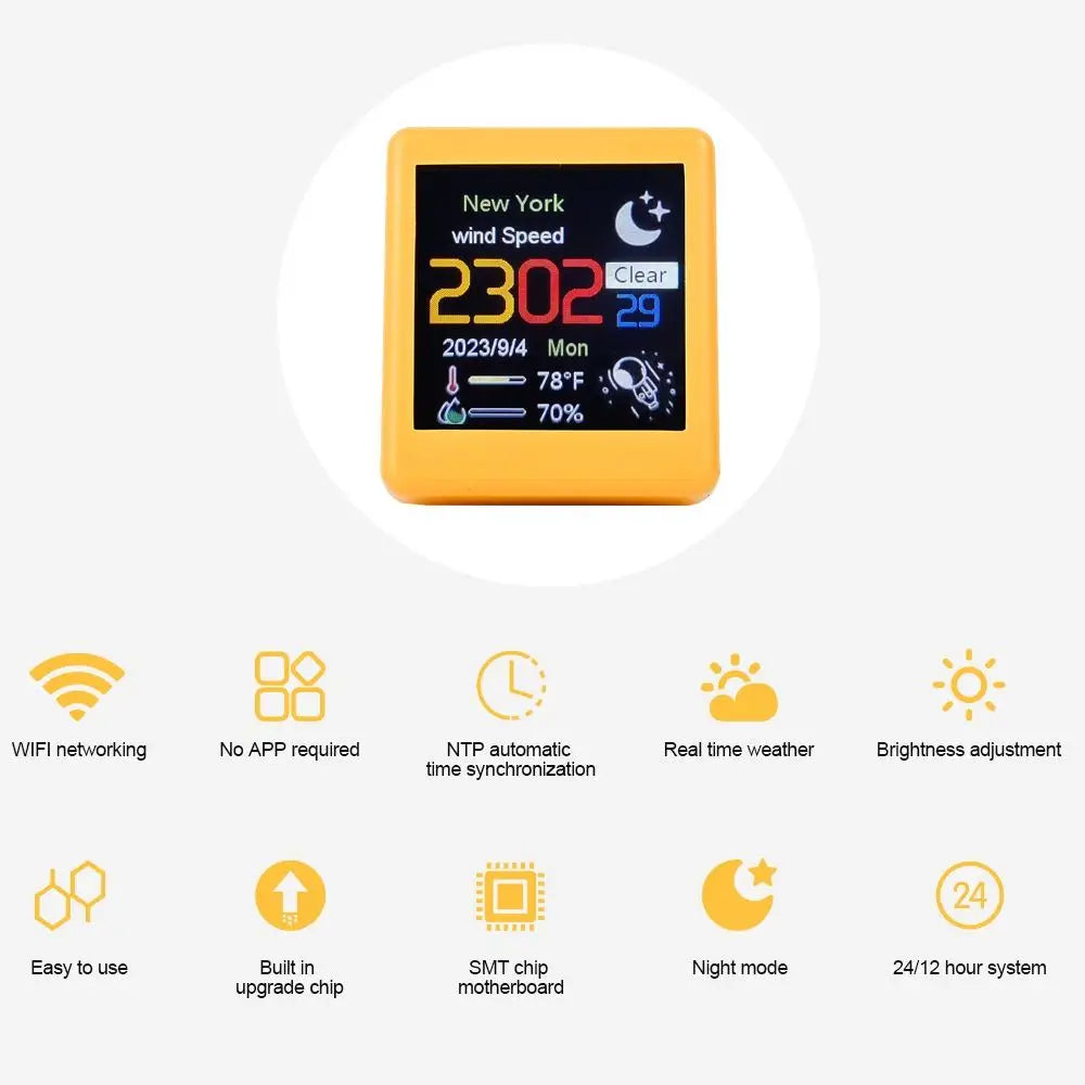 GIFTV Crystal Cube Smart Weather Clock