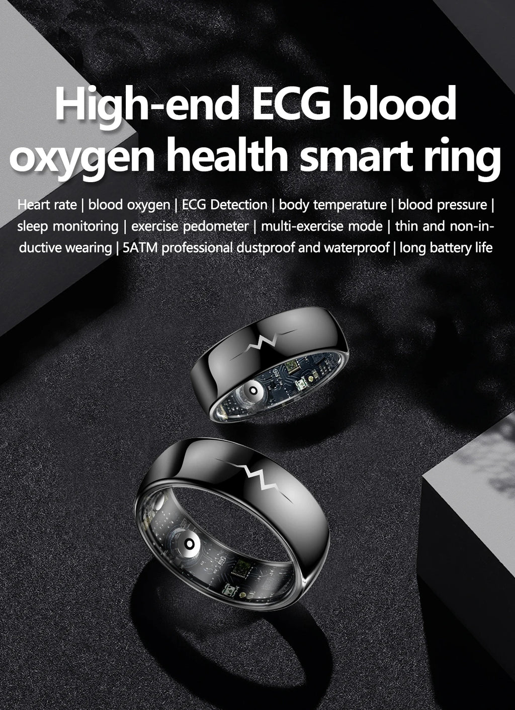 NOYAFA Smart Ring – Heart Rate, Blood Oxygen & Multi-Sport Health Monitor